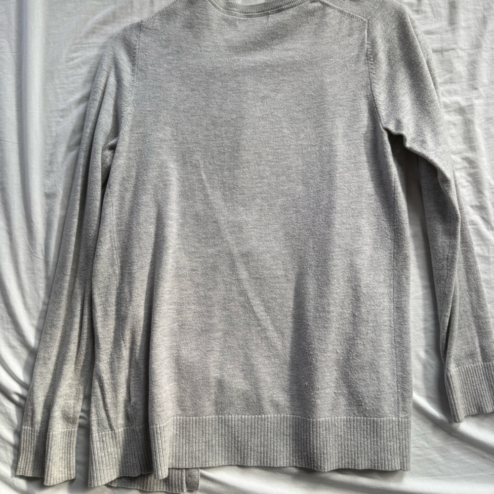 Light Gray Button-Up Cardigan - Picture 3 of 3
